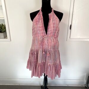 Saylor Rheta Metallic Stripe Dress